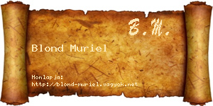Blond Muriel névjegykártya